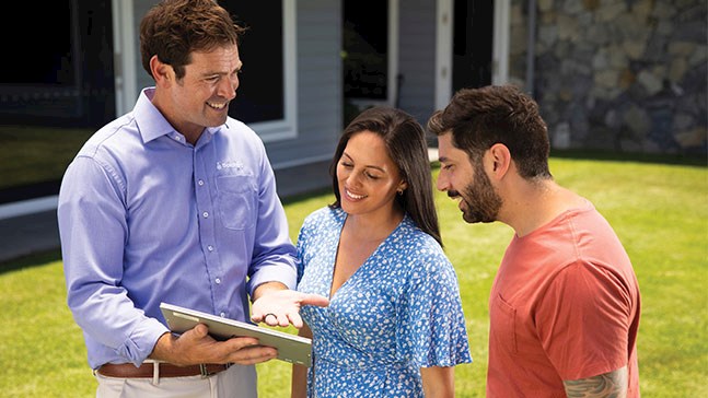 solahart expert assessing at family home